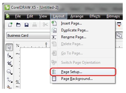 Image result for page setup dialog box in coreldraw