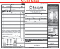 glued edge on long side of landscape/horizontal orientation