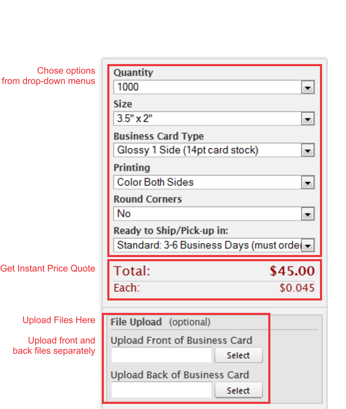 price calculator for online printing services