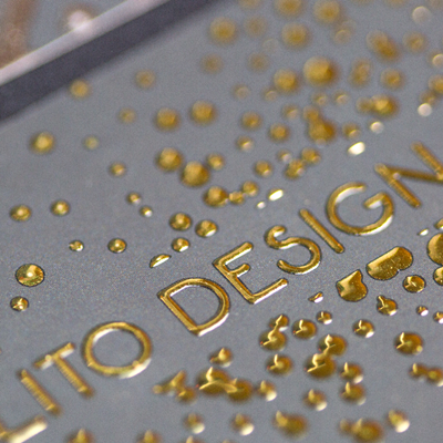 Raised Foil Business Cards 