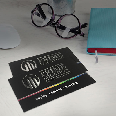 Raised Foil Business Cards 